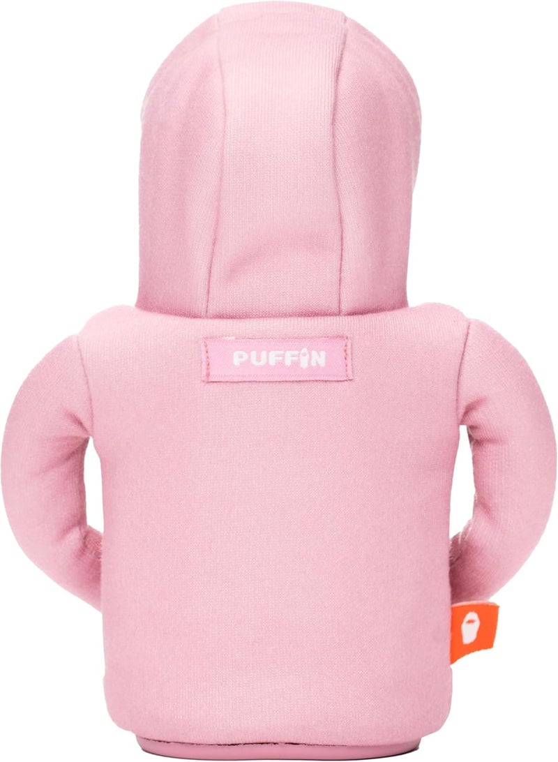 PUFFIN - The Hoodie Sweatshirt - Insulated 12 oz Can Cooler I Beer Bottle & Soda Can Insulator, Keep Drinks and Beverages Cold - Dusty Rose/Sandy White - Image 3